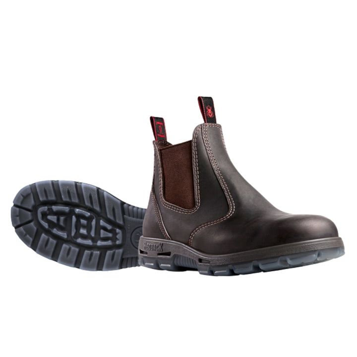 Redback Bobcat Elastic Sided Non-Safety Boot - Claret Oil Kip