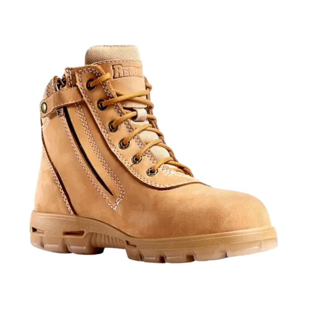 Redback Cobar Zip Sided Non-Safety Boot - Wheat Nubuck