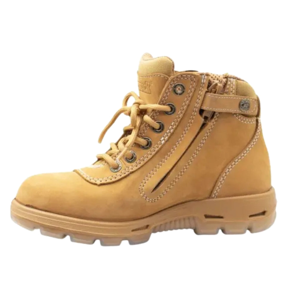 Redback Cobar Zip Sided Non-Safety Boot - Wheat Nubuck