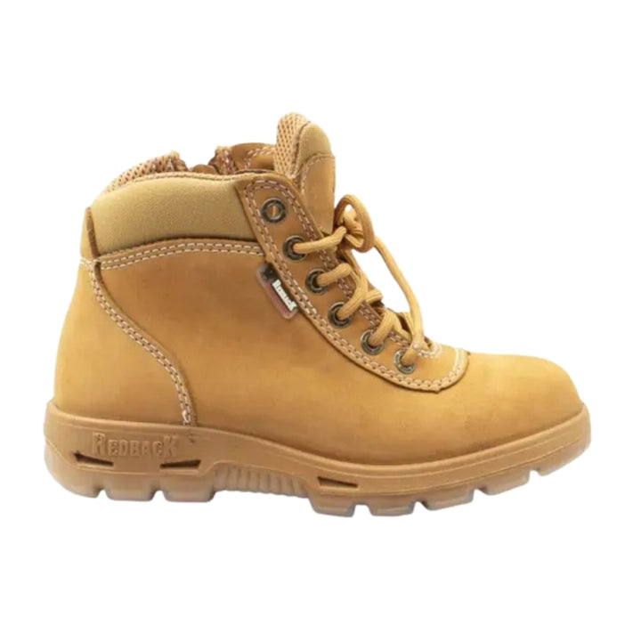 Redback Cobar Zip Sided Non-Safety Boot - Wheat Nubuck