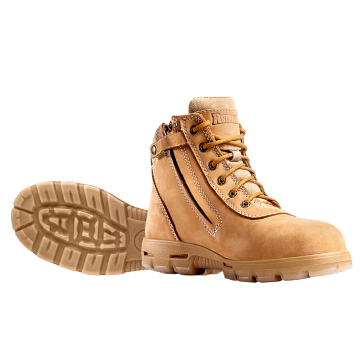 Redback Cobar Zip Sided Non-Safety Boot - Wheat Nubuck