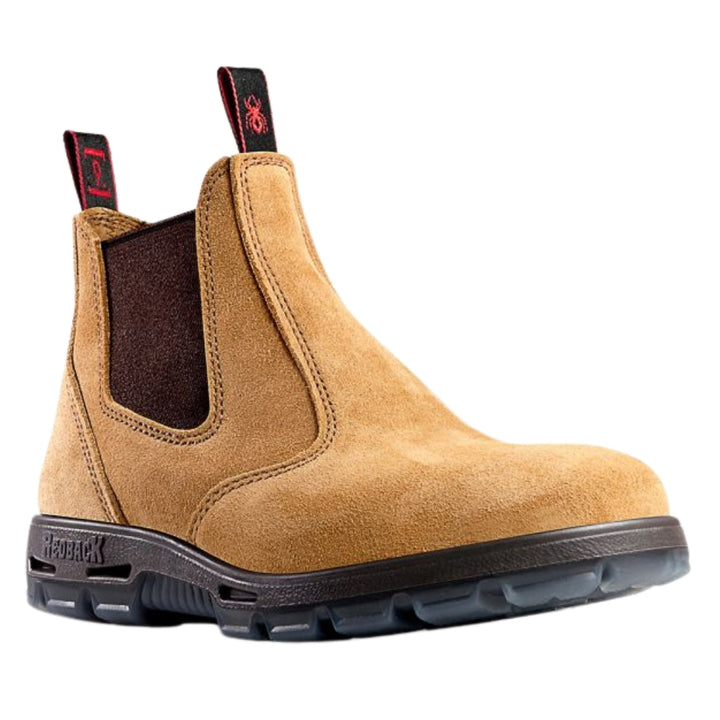 Redback Bobcat Elastic Sided Steel Toe Safety Boot - Banana Suede