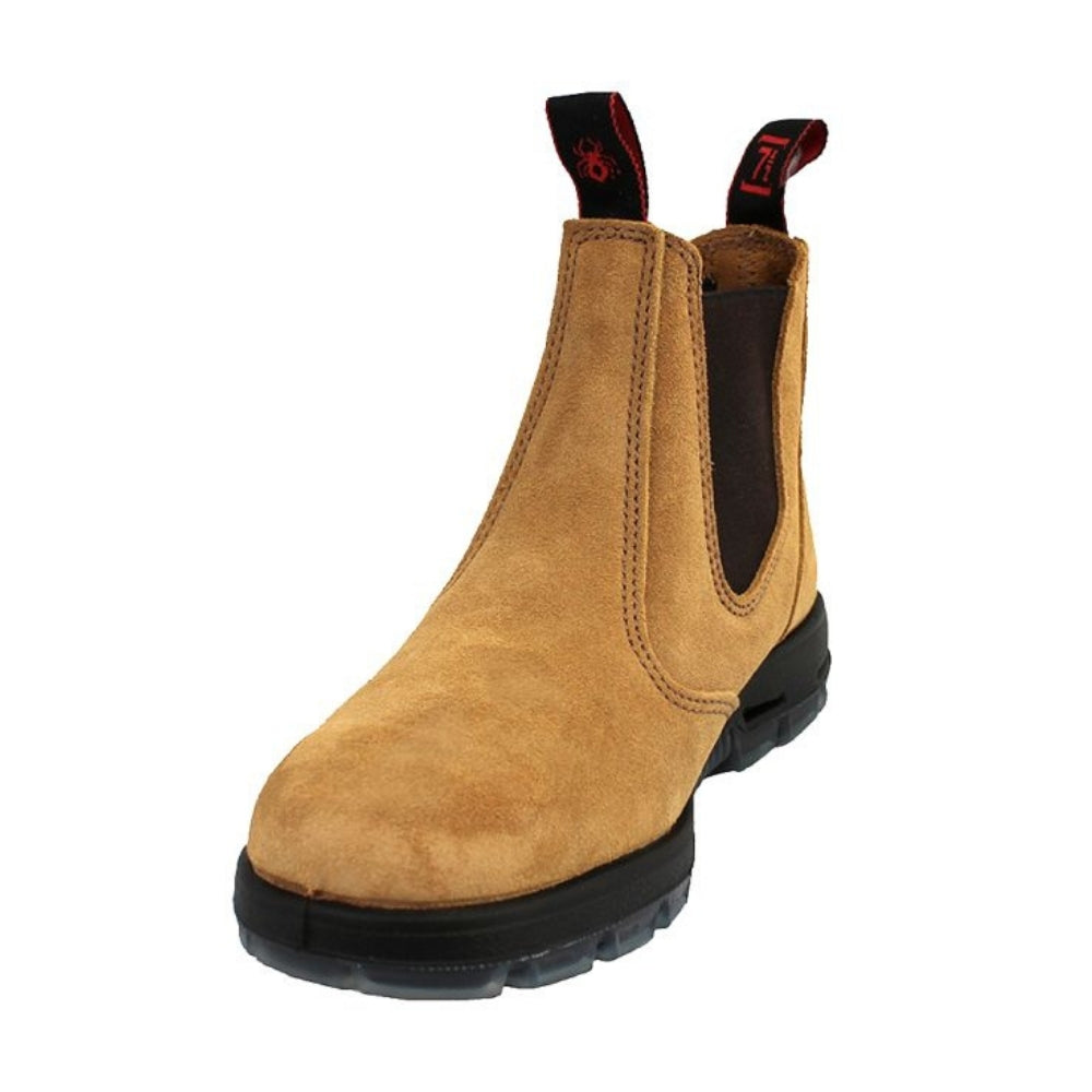 Redback Bobcat Elastic Sided Steel Toe Safety Boot - Banana Suede