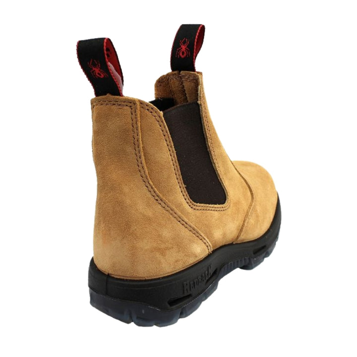 Redback Bobcat Elastic Sided Steel Toe Safety Boot - Banana Suede