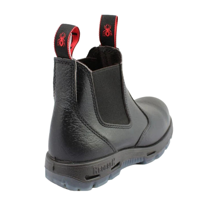 Redback Bobcat Elastic Sided Steel Toe Safety Boot - Black Rambler