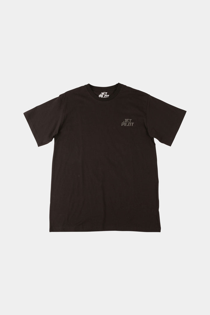 JET PILOT FUELLED FOR FRIDAY BLACK T-SHIRT W26623