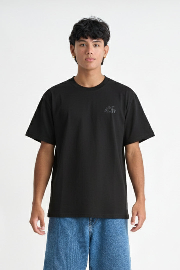 JET PILOT FUELLED FOR FRIDAY BLACK T-SHIRT W26623
