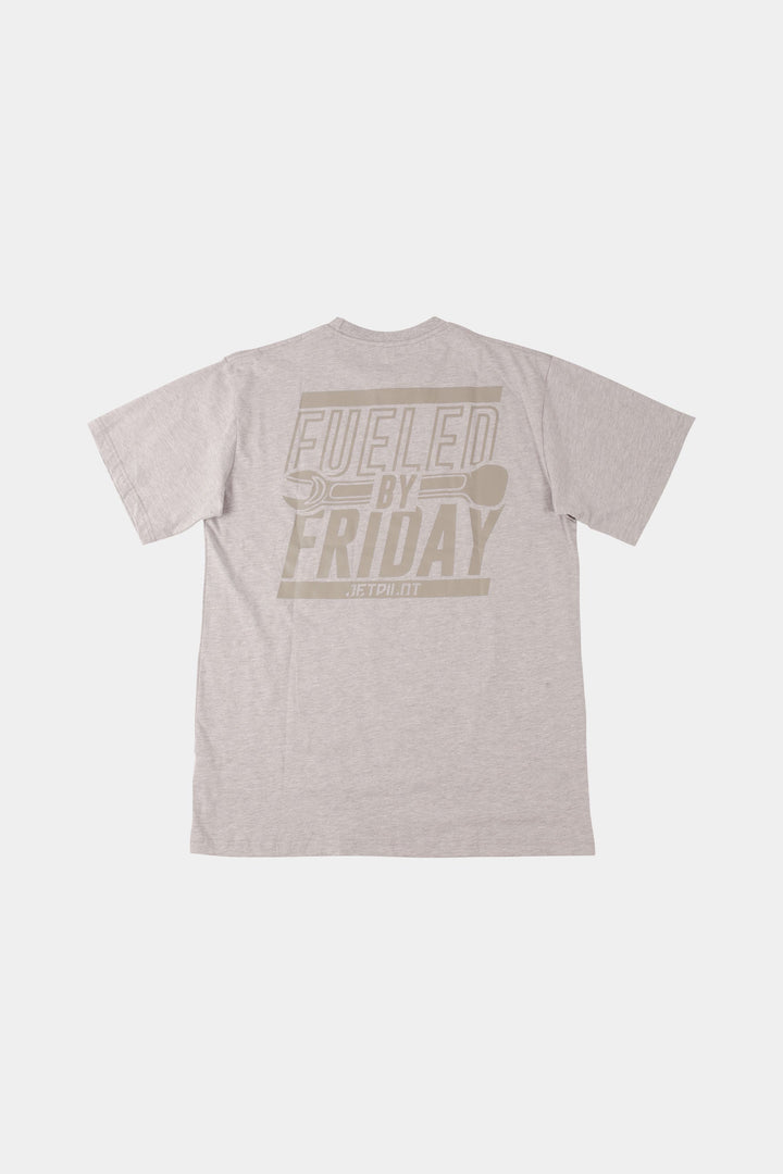 JET PILOT FUELLED FOR FRIDAY GREY T-SHIRT W26623