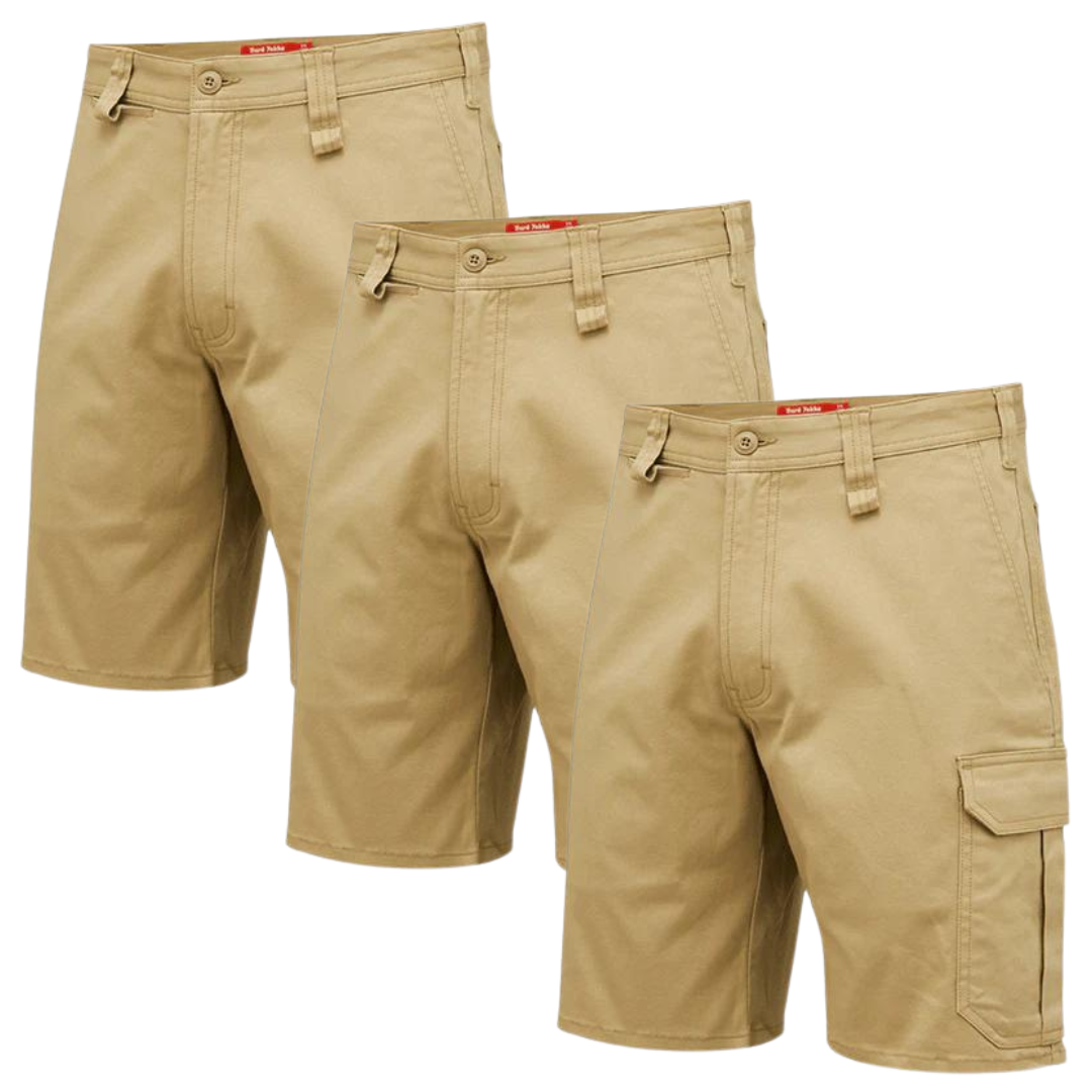 Hard Yakka Men's Core Relaxed Fit Stretch Cotton Drill Cargo Work Shorts  Y05067