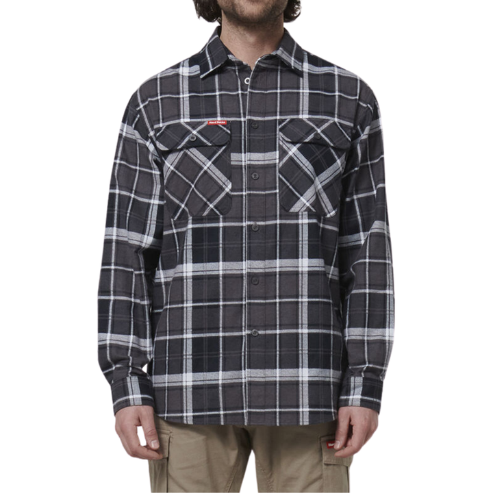 Hard Yakka Men's Full-Button Long Sleeve   Flannie Y07752