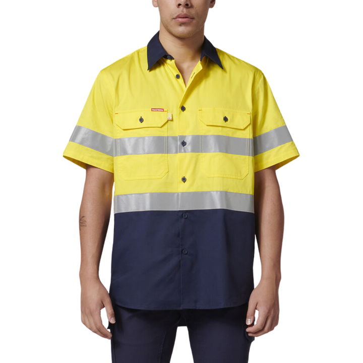 Hard Yakka Men's Core Short Sleeve Taped Vented Drill Shirt   Y07754
