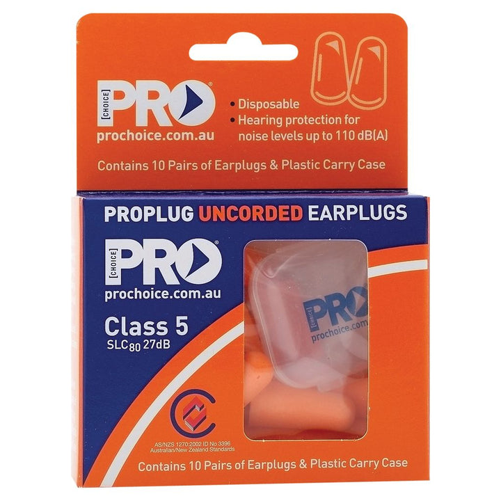 PROBULLET EAR PLUGS UNCORDED 10PK (Class 5 27dB) With Case