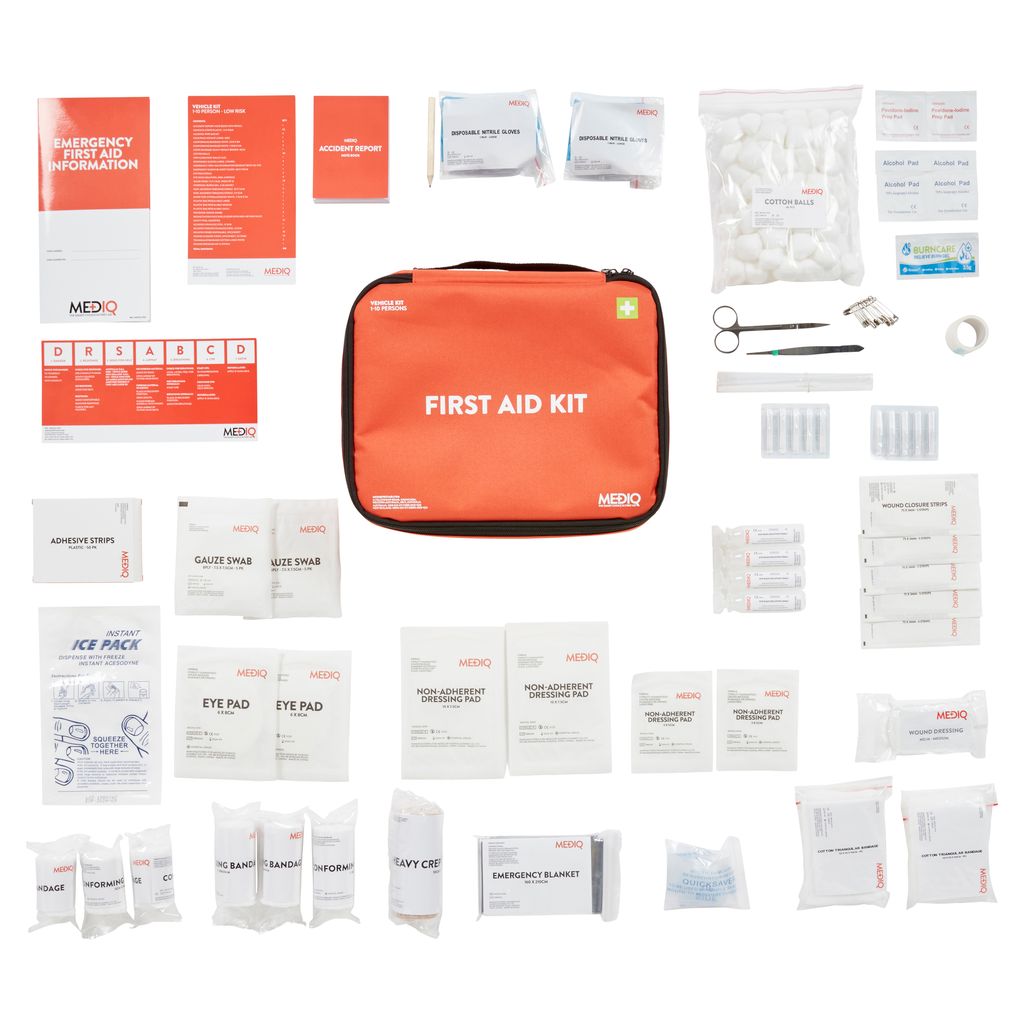 First Aid Kit - Motorist Soft Pack 1-10 PERSON MEDIQ FAEVS