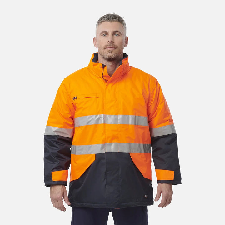 KingGee Men's Hi-Vis 2-Tone Taped Waterproof Insulated Taped Work Jacket K55010
