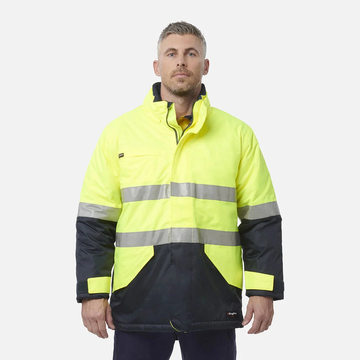 KingGee Men's Hi-Vis 2-Tone Taped Waterproof Insulated Taped Work Jacket K55010