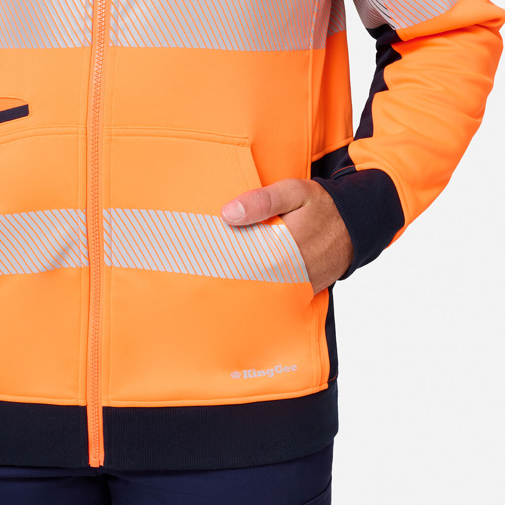 KingGee Originals Hi-Vis Spliced Full Zip Hoodie K55018