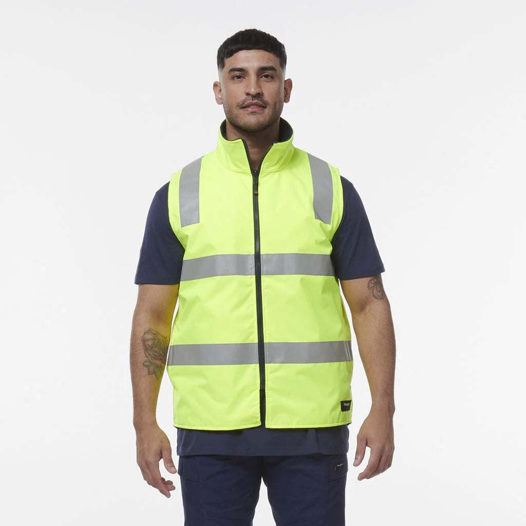 KingGee Men's Hi-Vis Taped Insulated Taped Work Vest K55031