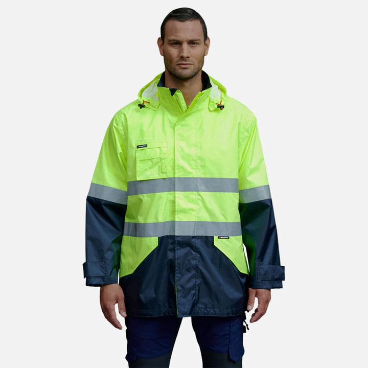 KingGee Men's Originals Hi-Vis 2-Tone Taped Waterproof Lightweight Jacket K55200