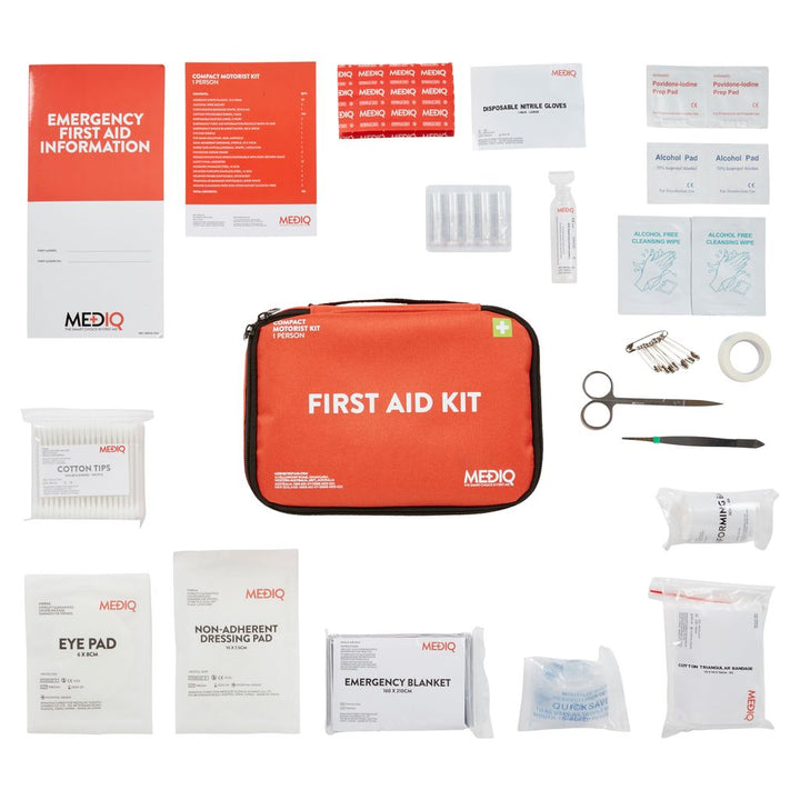 First Aid Kit - COMPACT Motorist Soft Pack 1 PERSON MEDIQ FACMS