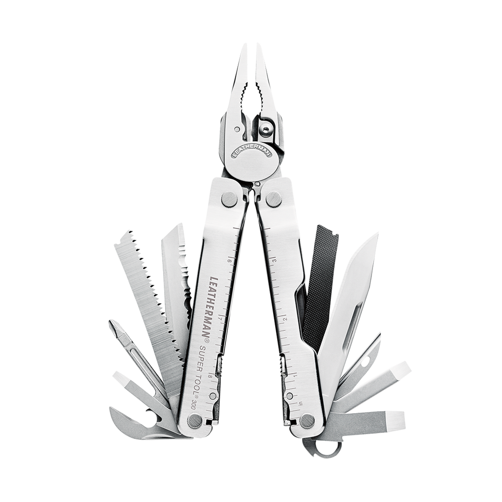 Leatherman Super Tool 300 stainless steel multi-tool, open view