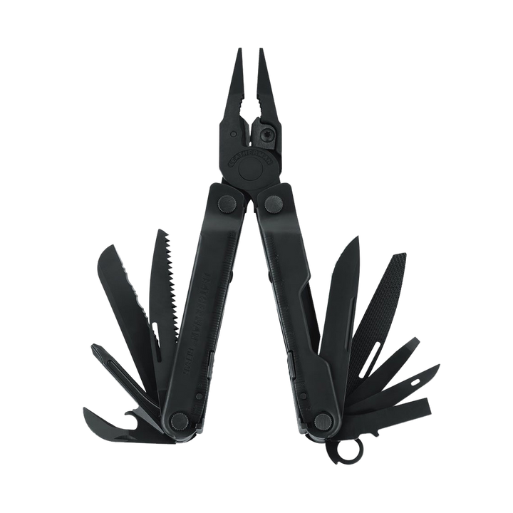 Leatherman Rebar black oxide multi-tool, open view