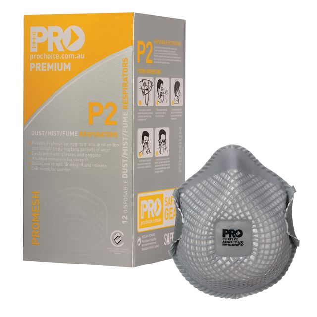 PRO CHOICE MESH DUST MASK P2 MESH BOX OF 12 (PC821)