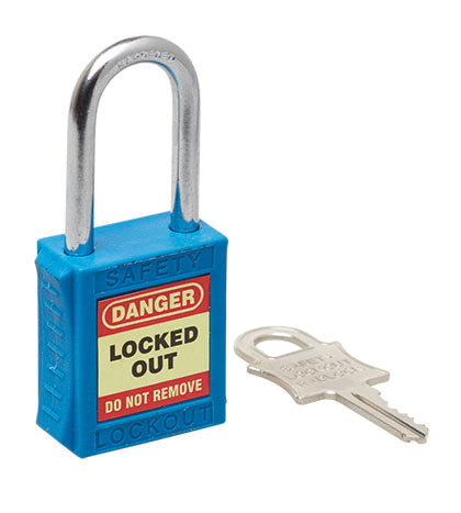 USS UL400 premium blue safety lockout padlock with 42mm shackle and key