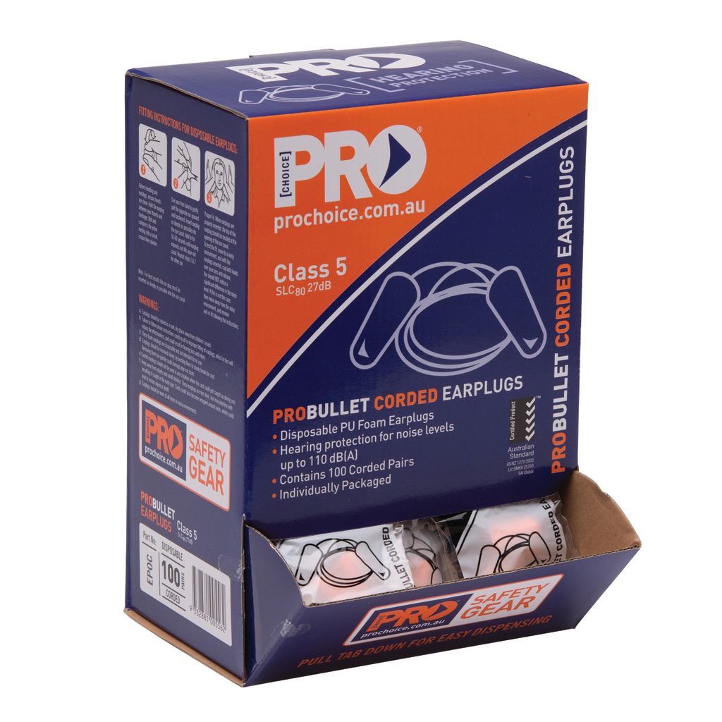 PROBULLET EAR PLUGS CORDED - BOX 100 (Class 5 27dB)