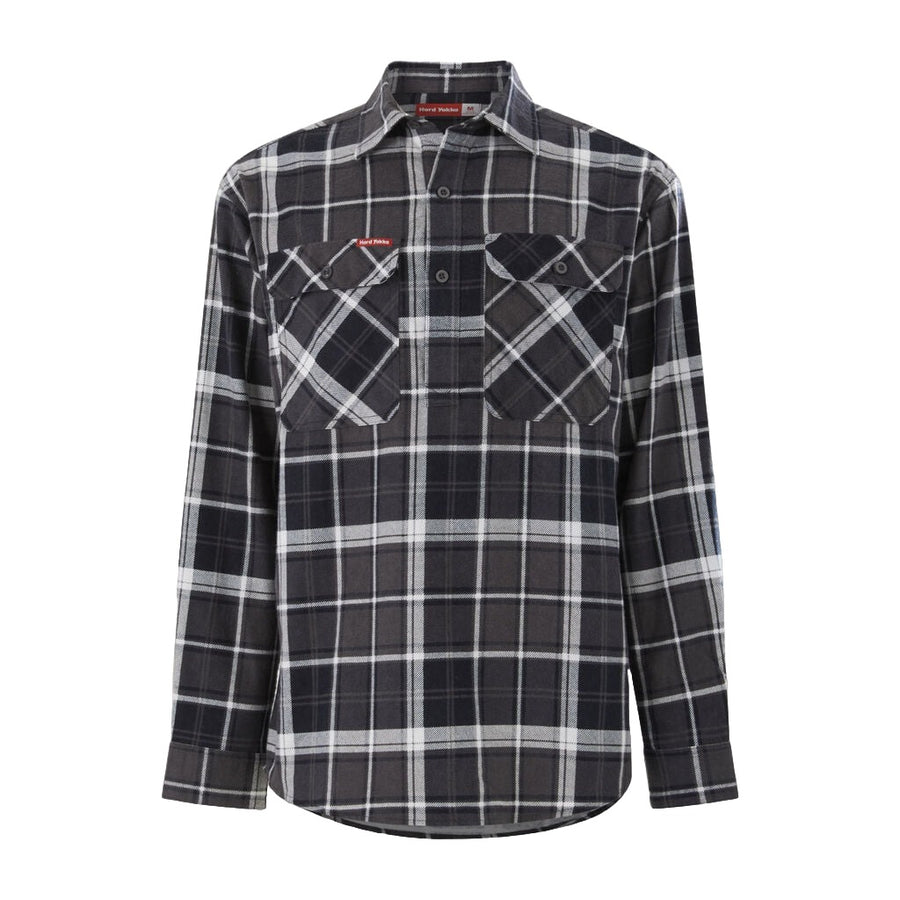 Hard Yakka Men's Long Sleeve Closed Front   Flannie  Y04006