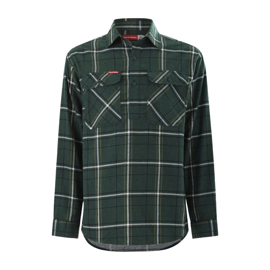 Hard Yakka Men's Long Sleeve Closed Front   Flannie  Y04006