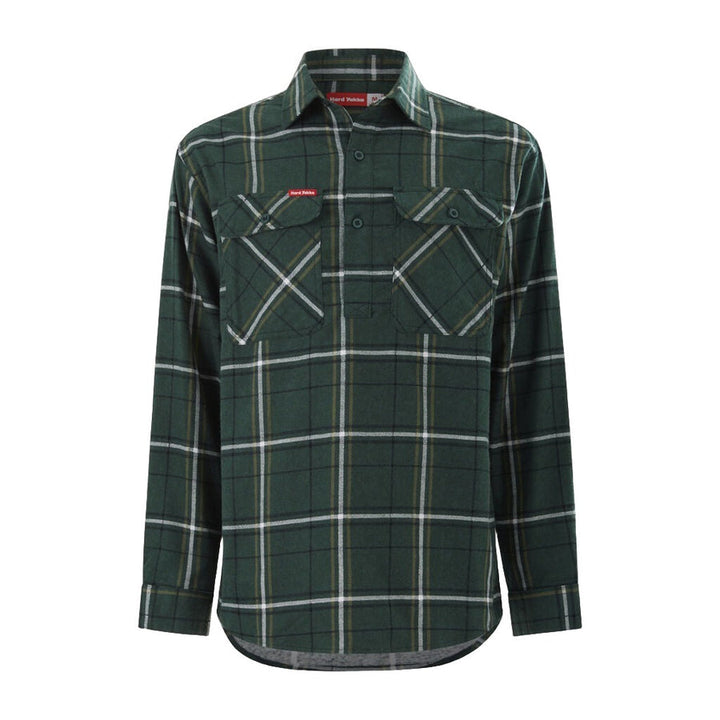Hard Yakka Men's Long Sleeve Closed Front   Flannie  Y04006