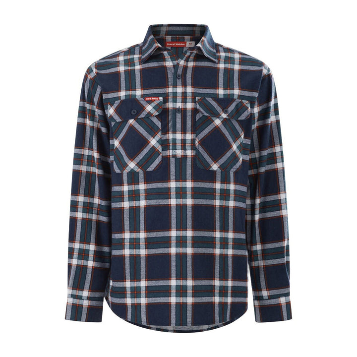 Hard Yakka Men's Long Sleeve Closed Front   Flannie  Y04006