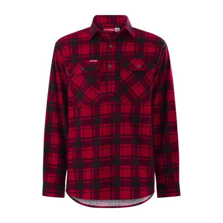 Hard Yakka Men's Long Sleeve Closed Front   Flannie  Y04006