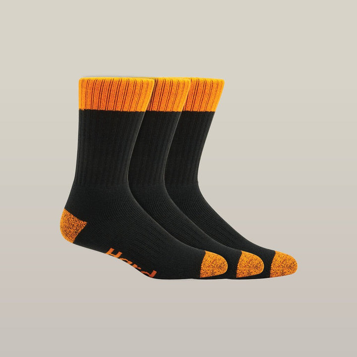 Hard Yakka Men Hi-Vis Crew Socks 3 Pack   Y20014